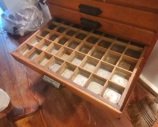 watchmaker cabinet open drawer