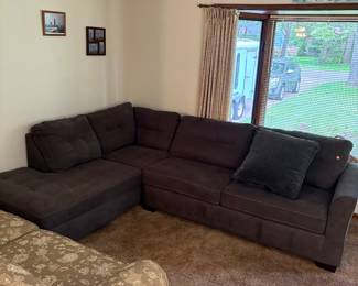 Couch cushions do not come off. 2 large sections