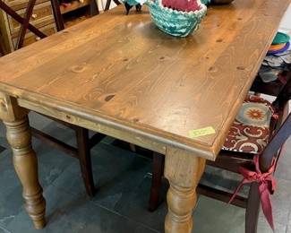 Farm style wooden table