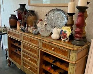 Sideboard/wine storage wooden furniture piece