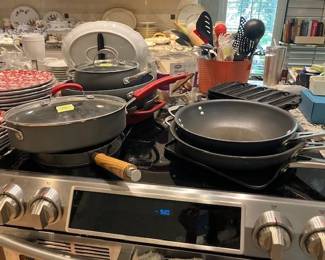More cookware and Samsung double oven.