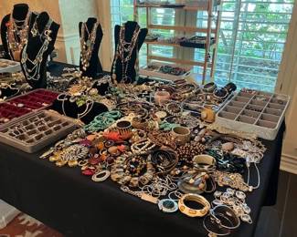 Costume jewelry, many great pieces, 1970's to present