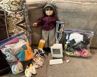 Vintage American Girl with clothing and accessories, including a MAC
