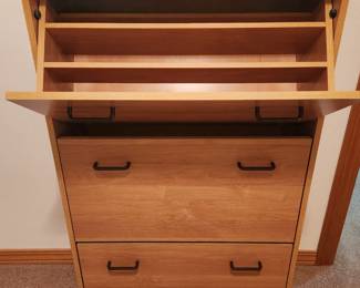 Shoe wood cabinet