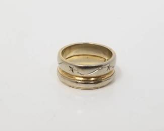 14k gold ring two-tone