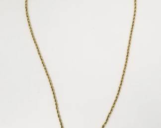 14k gold rope chain necklace