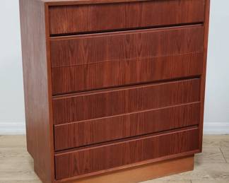 Mid century Norwegian teak chest of drawers