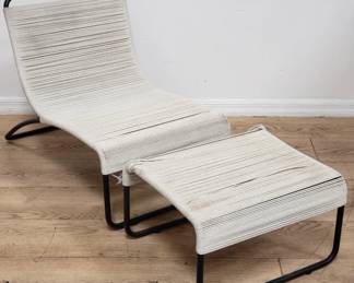 Walter Lamb mid-century modern lounge chair with ottoman