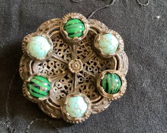 Vintage Celtic pewter brooch