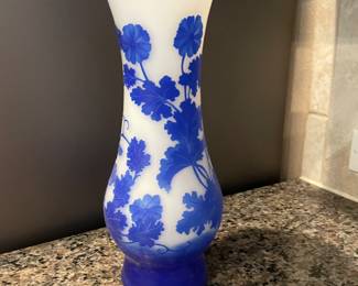 Vintage Gally Milk Glass with Cobalt Raised Floral Design Art Glass Vase.
By Appointment Only
Call or Text
Jason (832) 443-5751
Sandy (281) 450-7991