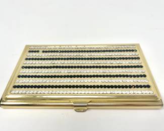 Judith Leiber Business Card Case
Black & Clear Swarovski Crystals