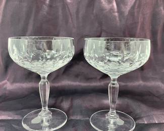 Vintage Crystal Champagne Glasses
