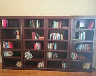 NO LONGER FOR SALE
HOMEOWNER DECIDED TO KEEP THESE SHELVES. Four Separate Book Wooden Shelves