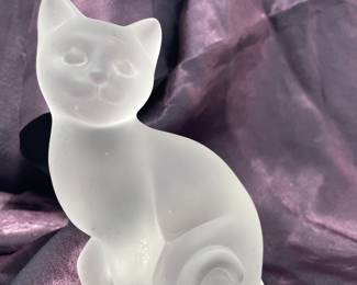 Lalique Crystal Cat