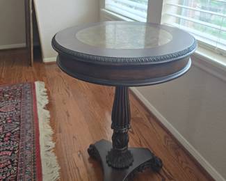 NO LONGER FOR SALE
HOMEOWNER DECIDED TO KEEP THIS TABLE
Antique Round Side Table with leather top
By Appointment Only
Call or Text
Jason (832) 443-5751
Sandy (281) 450-7991