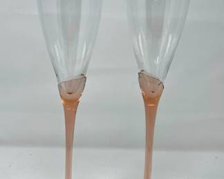 Vintage Tulip Stem Champagne Glasses (8 available)