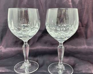 Vintage Crystal Wine Goblets