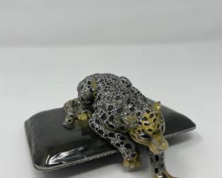 Jay Strongwater Leopard Trinket Box (lid only)