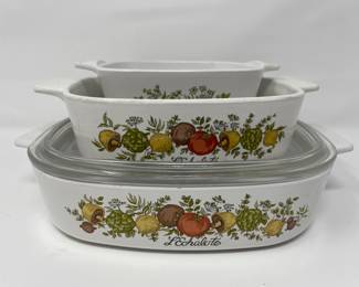 Corning Ware L'Echalote Spice of Life Bake Dishes