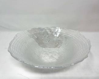 Vetropuro Turkey Clear & Iridescent Glass Bowl
