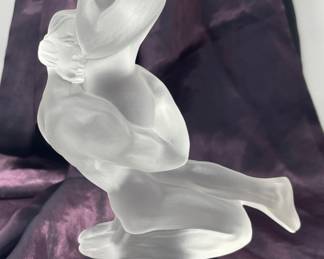 Lalique Crystal Man & Woman Statue