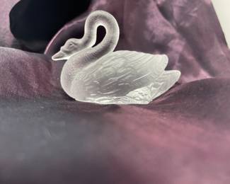 Lalique Crystal Swan