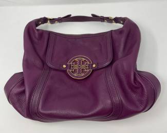 Tory Burch Purple Pebbled Leather Bag
Measures 15” x 14”