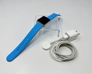 172 AppleWatch38mmAluminumBlueSportBandChargerWorks