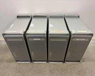 217 Lotof4AppleMacProTowersForPartsorRepairNoHDDStorage