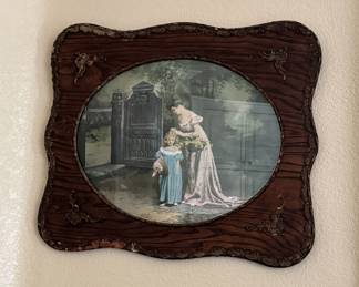 Antique frame with print