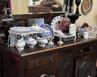 English old world sideboard