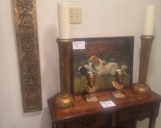 Lovely hall table and vintage lithograph
