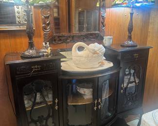Antique Turkish curio cabinets