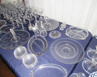 Candlewick- platters, plates, glasses, relish dishes, deviled egg plate and more