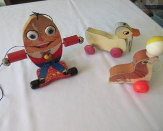 Old wood pull toys