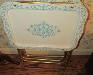 Vintage metal TV trays