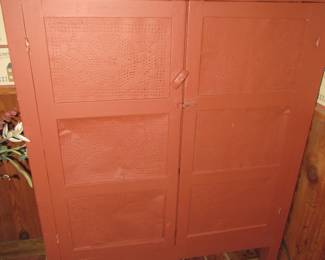 Pie safe with punched tin