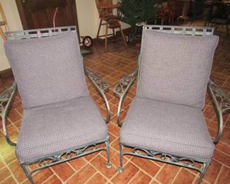 2 really nice heavy duty metal patio chairs