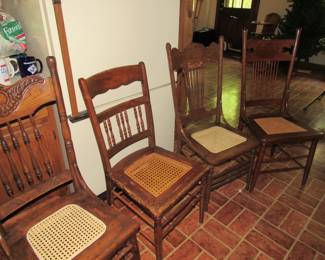 More cane bottom chairs