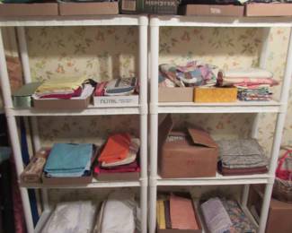 Material- more material not shown. Also some sets of old quilt blocks