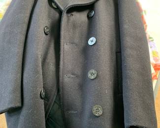 Vintage Navy peacoat. The warmest thing you will ever wear