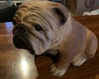 Lots of bulldog collectibles