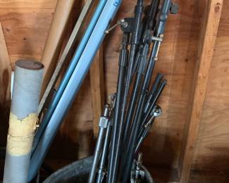 Mic stands and drum hardware
