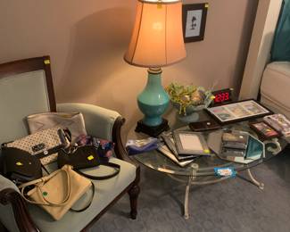 Purses, artwork, lamps and more