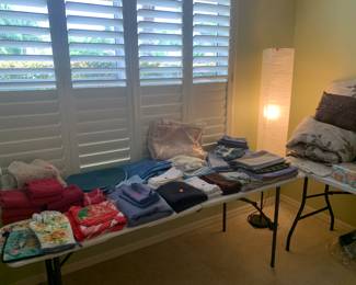 Linens for bedroom and bathroom