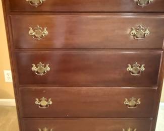 Wood Chest of Drawers with Brass Pulls - Kindel