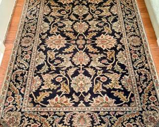"Agra - Black" Karastan Woven Wool Rug - 4'3"x6'