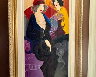 "Evening Respite" Serigraph Framed and Matted 303/350 - Itzchak Tarkay