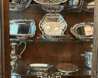 Silver plated serving dishes