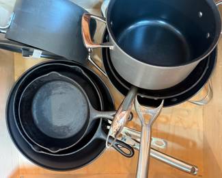 Calphalon cookware and cast iron skillets